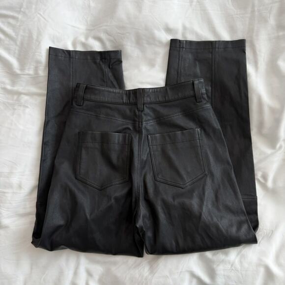 L’Academie Trae Faux Leather Pants Black Women’s Size S High Rise - Picture 5 of 7
